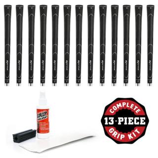 Karma Super Lite Black Standard Grip Kit (with 13 grips, 13 tapes, solvent, vise clamp)