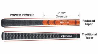 Karma Black/Orange Half Cord Golf Grips