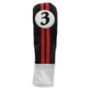 Sahara Retro Golf Schlägerhaube Black/Red/White # 3