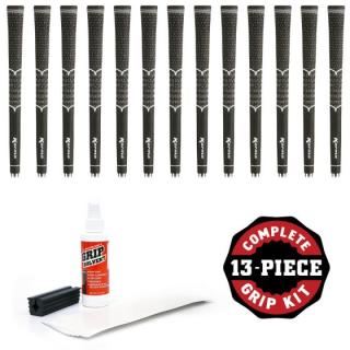Karma V-Cord Black/Black Standard - 13 piece Golf Grip Kit (with tape, solvent, vise clamp)