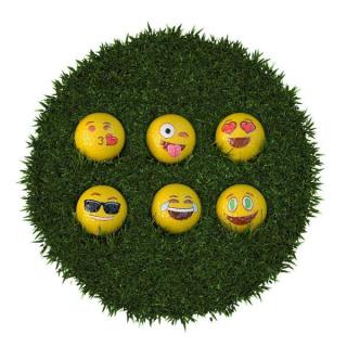 Emoji Universe: 2-Ply Professional Practice Novelty Golf Balls, 12 Emoji Balls