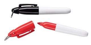 Marker Pen for Golfballs red and black (Set)