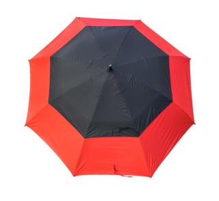 Golfschirm mit UV Protection und Windschlitz (Windcutter) / verschiedene Farben rot / schwarz