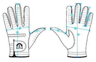 BEAVER GOLF Orginal BEAVER Handschuh Schwarz Damen Links (Rechtshänder) XS