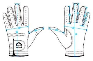 BEAVER GOLF Orginal BEAVER Handschuh Schwarz Damen Links (Rechtshänder) L